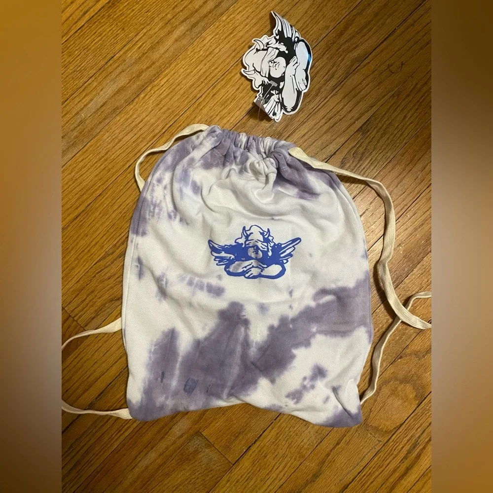 Boys Lie Tie-Dye Drawstring Bag with Angel Print